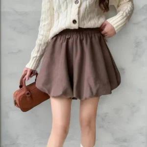 [옷자락]여성 키치무드 벌룬핏 밴딩 A라인 미니스커트