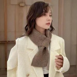 /신상오픈런 여성용 두꺼운 와플 패턴 나들이 머플러