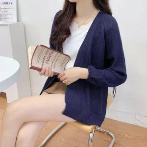 [아우트]여성 간절기 사무실 카디건 니트