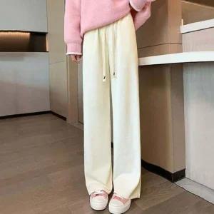 여성 방한 겨울 스타일 기모 루즈핏 밴딩 팬츠 LK-TP0