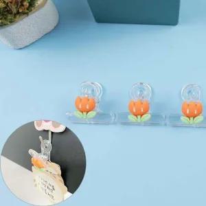 플라스틱 모양 튤립 서류 사무용 사진 플라스틱 집게 소형 1P