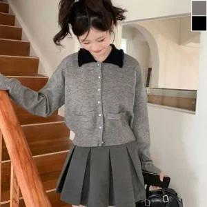 여자 카라 프릴 트렌드 가디건 1P 데일리 간절기 데일