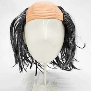 직모머리 마빡이 대머리 가발 대머리 웃긴 분장용 흰머리 가발 웃긴 마빡이 대머리 분장용