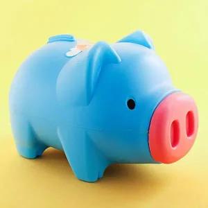 돼지저금통 왕대형 블루 귀여운 신기한 엔틱 예쁜