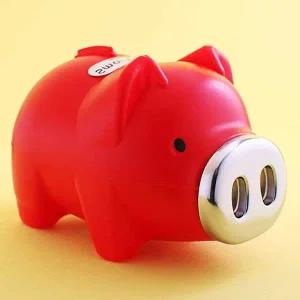 돼지저금통 왕대형 레드 소품 지폐 초등학생 생일