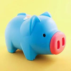 돼지저금통 특대형 파란색 팬시 생일 장식품 소품