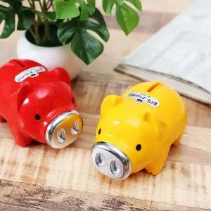 돼지저금통 중형 2개세트 동전 예쁜 엔틱 팬시