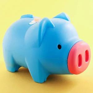 돼지저금통 대형 블루 미니금고 선물용 엔틱 저축