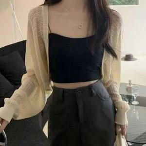 여름 여자 캐주얼 얇은 볼레로 필수템 썸머 크롭 가디