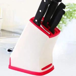 [콩심팥심]주방 칼 보관 거치대 싱크대 칼꽂이 레드 정리함 주방용품