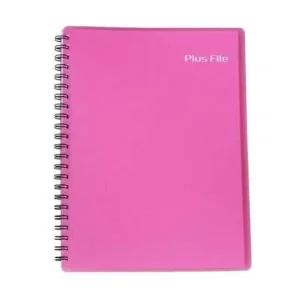 (메카라인) 플러스화일 20매 (핑크)/(PP재질/트윈스프링) 박스(50개입) 부품