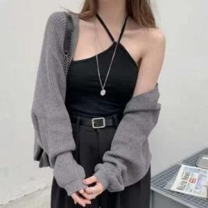 볼레로 여성 데일리 간절기 가디건 숏 카디건 니트