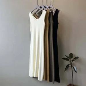 F006963_겨울 나시원피스 민소매롱원피스 슬림드레스