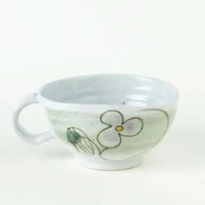 이천도자기 들꽃 커피잔 350ml 도자기 커피잔 찻잔 선물용
