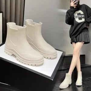 여성 데일리 패션 키높이 미들 가을 레인부츠 여성레인부츠 레인부츠 첼시부츠 장화 부츠