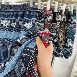 여름 바캉스 쿨 밴딩 고무줄 냉감 와이드 팬드 바지