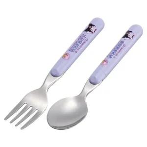 [골드스마일]쿠로미 스푼포크세트 2P 14cm 스텐 캐릭터 식기
