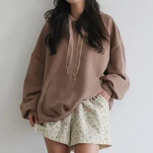 [하프클럽/]빅사이즈 510 레터링포인트끈후드티 DLYV510