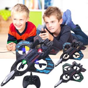 EPP 폼 원격 조종 전투기 RC 드론 충전식 글라이더 비행 헬리콥터 장난감 2.4G 스턴트 조명 포함