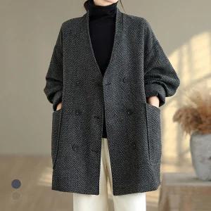 KARRA (77까지)헤링본더블버튼오버핏자켓_A5W0209