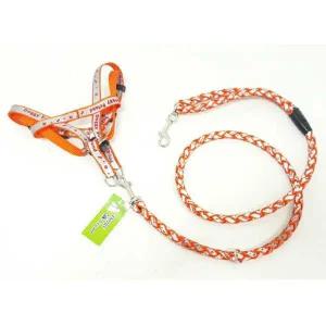 [골드스마일]강아지 야간 반사 가슴줄 세트 색상랜덤 25mm 1P 산책