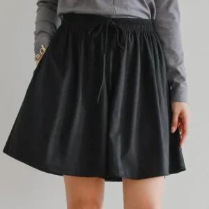 빅사이즈 510 무지끈밴딩숏치마바지 DLYV512