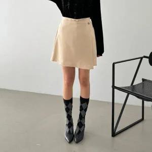 [하프클럽/셀러허브_여성트랜드패션]빅사이즈 510 아떼랩단추밴딩스커트 DLT