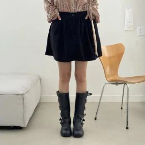 [하프클럽/셀러허브_여성트랜드패션]빅사이즈 510 반해골덴프릴팬츠스커트