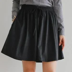 [하프클럽/셀러허브_여성트랜드패션]빅사이즈 510 무지끈밴딩숏치마바지 DLY