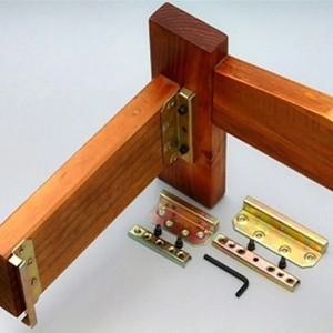 1세트(4개) 5인치 헤비메탈 침대 브래킷 힌지 패스너 목재 보드 커넥터 고정 코너 하드웨어 가구 부속품