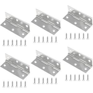 하드웨어 스테인레스 스틸 힌지 나사 포함, 작은 캐비닛 버트 게이트 옷장 보석 상자용 접이식 문짝 6 개