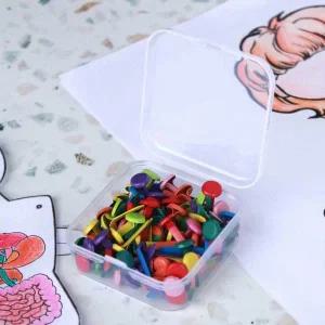 컬러 종이고정핀 서류고정할핀 움직이는종이핀