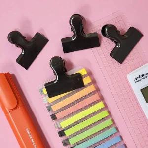 무광 메탈 집게 소형 블랙 사무용집게 메모집게 인테