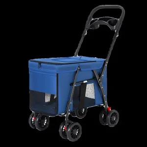 중대형 블랙 저상형 접이식 저상형개모차 개모차 반려견