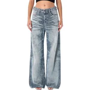 하이웨이스트 와이드 마블 워시 진 A21489068TY 01