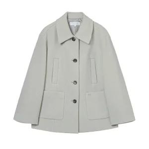 [AK수원점] [올리브데올리브] 가죽비조포인트 싱글미디코트 OW5WHA040