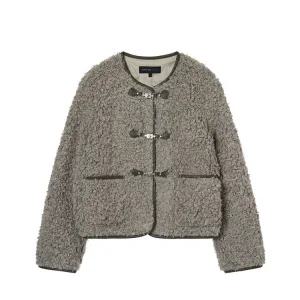 [AK수원점] [올리브데올리브] 비조 여밈 부클 라운드 자켓 OF5WMA120