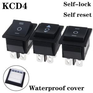 1PCS KCD4 25X31mm 블랙 로커 스위치 6 핀 3 ON-OFF-ON 이중 리셋/래치 16A 250V 20A 25A 125VAC