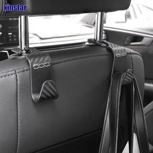 탄소 섬유 다기능 휴대용 카시트 후크, 피아트 500 Abarth 스포츠 595 695 자동차 액세서리, 2 개