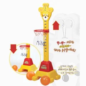 유아용 KC안전 높이조절 키재기 기린 농구대 아빠함께 상호작용놀이 팀웍학습