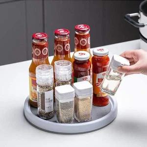 [콩심팥심]스토리빙 회전 원형 트레이 주방 양념 정리대 소형