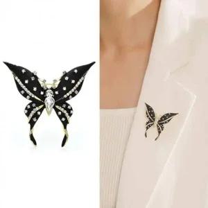 [골드스마일]블랙 나비 데일리 패션 브로치 클래식 액세서리