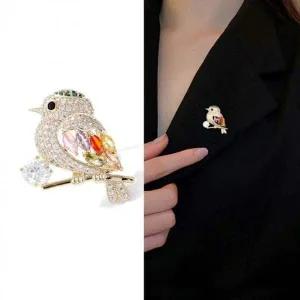 [골드스마일]레인보우 참새 데일리 패션 브로치 클래식 액세서리
