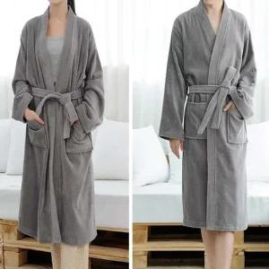 호텔 샤워 목욕 순면 면 잠옷 파자마 가운 그레이 사우나용품 여성잠옷 사우나가운 커플파자마 커플가운