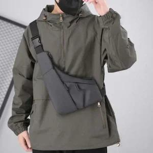 그레이 삼각형 캐주얼 가방 힙색 슬링백 삼각형 캐쥬얼 캐주얼 가방 힙색 슬링백