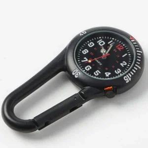 아웃도어 카라비너 축광 야광 스포츠 등산 시계 블랙