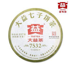 [대익차]중국 운남성 보이차 7532(1601) 생차 357g