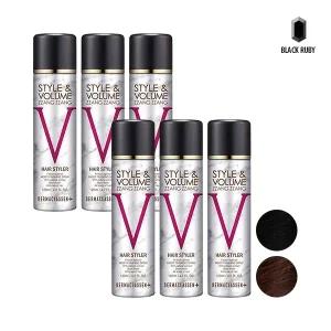 더마클라센 스타일앤 볼륨짱짱 흑채 스프레이 블랙 120ml x3 + 자연갈색 120ml x3