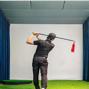 리본 스윙 연습기 골프 연습 훈련용 템포 교정 기구 스피드 휩 헤드 비거리 향상 도구 실내