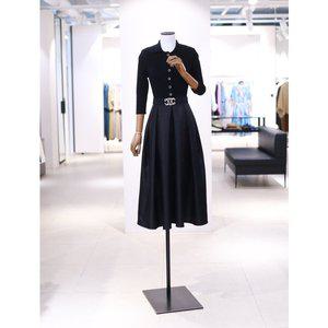 [파주점][아이잗컬렉션]울 니트 배색 플레어 원피스 CP9A1OP061BK